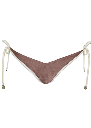 Mocha Pearl Dreamscape Low Rise Single Strap Bikini Bottom