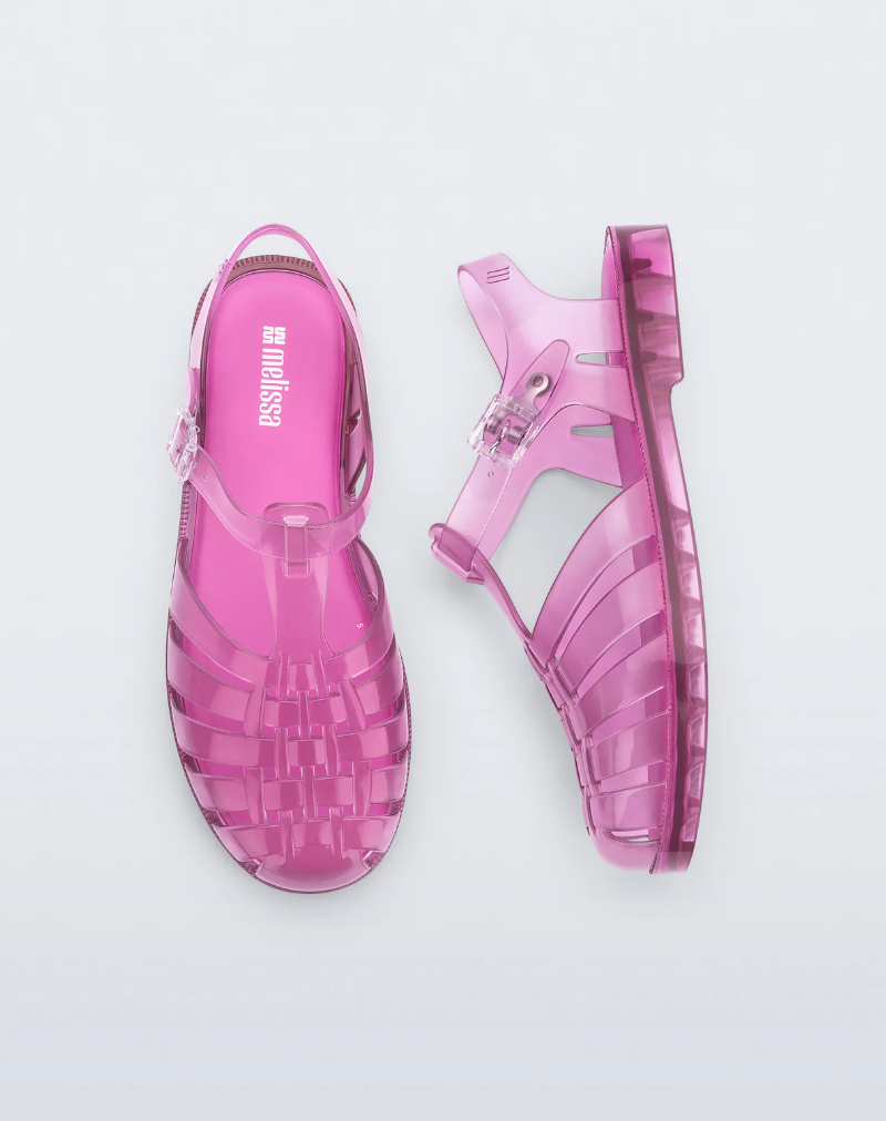 Possession Sandal (Transparent Pink) – Ashe Couture, Inc