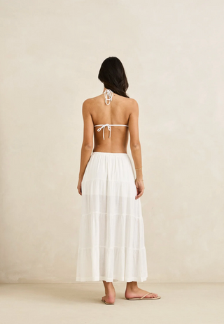 classic tiered maxi skirt (WHT) ONLINE EXCLUSIVE