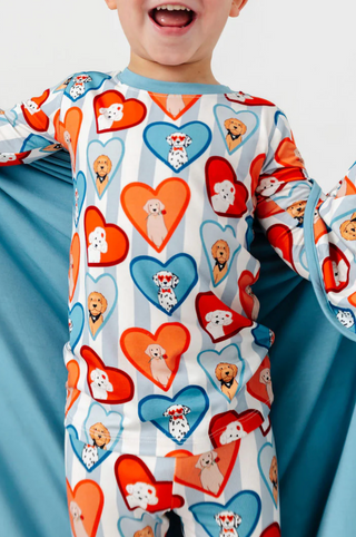 Blue Fur-Ever Valentine Two Piece Set