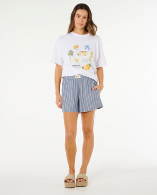 Beach Days Pinstripe Shorts (Dusty Blue) ONLINE EXCLUSIVE