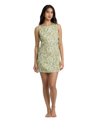 Floral Trip Mini Dress (Cactus)