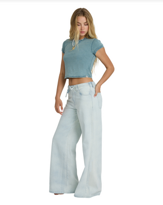 Jade Saltwashed Elastic Pant (Blue Mist)