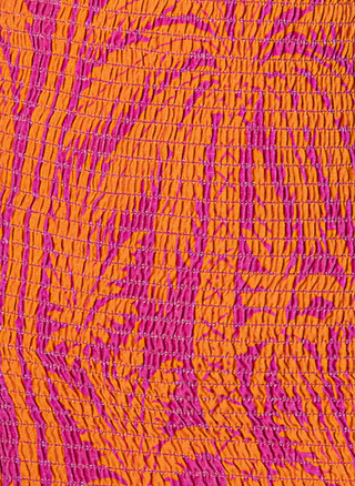 Flamingo Palm Lua V Short Dress