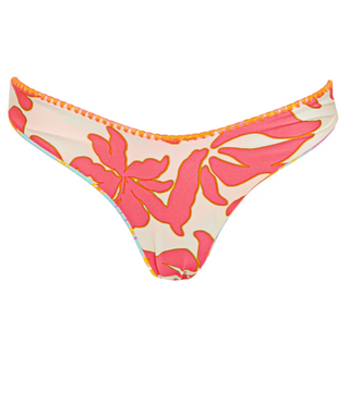 Hawaiian Floral Splendour Regular Rise Thin Side Bikini Bottom