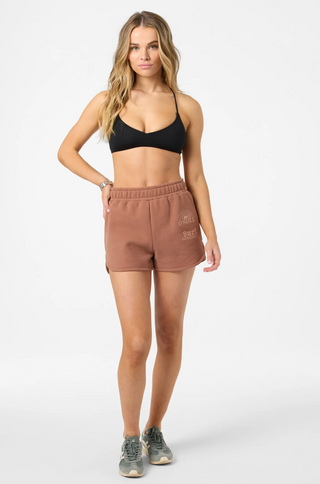 Chore Break Scallop Fleece Short (Carob Brown)