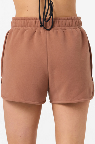Chore Break Scallop Fleece Short (Carob Brown)