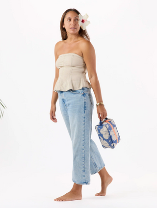 saline tiny stripe Dopp kit (navy)