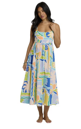 Island Life Midi Dress (Blue Multi)