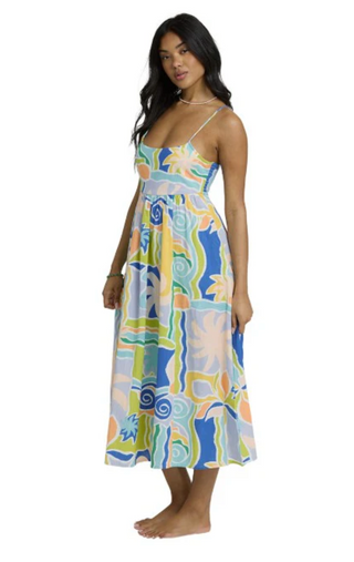 Island Life Midi Dress (Blue Multi)