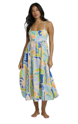 Island Life Midi Dress (Blue Multi)