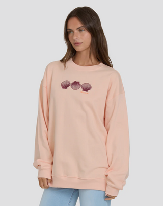 Chasing Horizons Crewneck Sweatshirt (LIGHT PEACH)