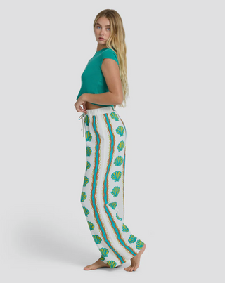 Coastal Crush Elastic Waist Pants (SALT CRYSTAL)