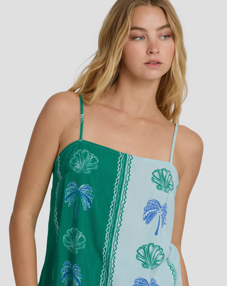 Vacay Dreams Woven Tank (Pool Blue)