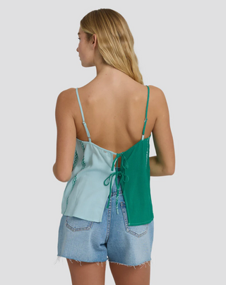 Vacay Dreams Woven Tank (Pool Blue)