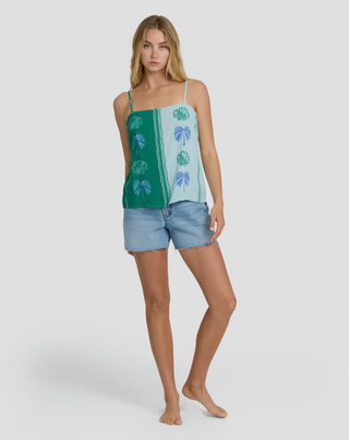 Vacay Dreams Woven Tank (Pool Blue)