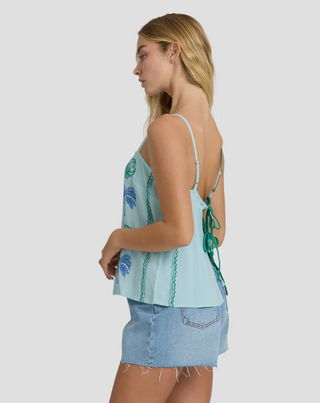 Vacay Dreams Woven Tank (Pool Blue)