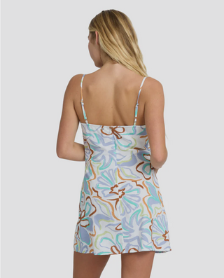 By Your Side Mini Dress (White Multi)