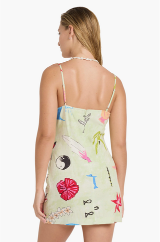 Lottie Hall Mini Dress (Sunny Lime)