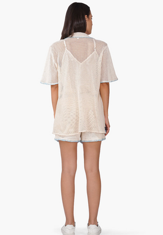 Ocean Multi Thread Embroidered Shirt