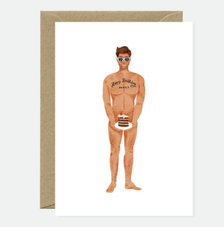 Guy with a Cake Card