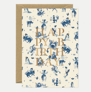 Gold Happy Birthday Astro Card