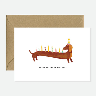 Dachshunds Extra Birthday Card