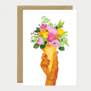 Thanks Ice Cream Flowers Card