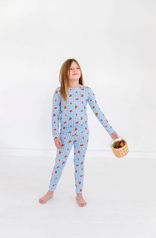 Strawberry Gingham Two Piece Set