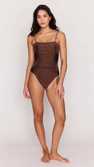 SIENNA RUCHED ONE PIECE (Chocolate)