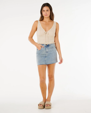 Paradise Check Top (Off White) ONLINE EXCLUSIVE