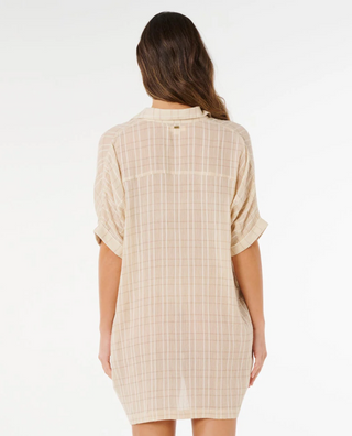 Paradise Check Cover Up (Off White)
