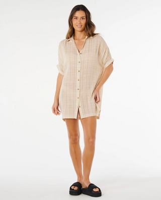 Paradise Check Cover Up (Off White)