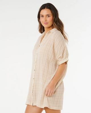 Paradise Check Cover Up (Off White)
