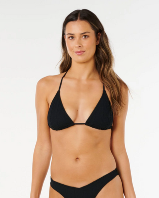 Vibe Surf Multi Fit Triangle Bikini Top (Black)