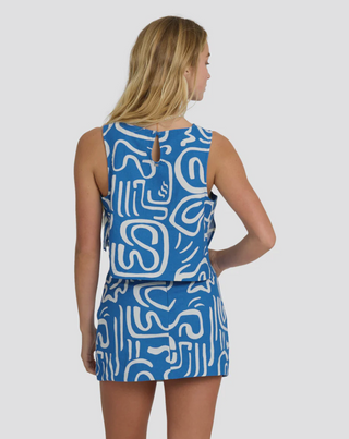 Wave Washed Printed Skirt (True Blue) ONLINE EXCLUSIVE