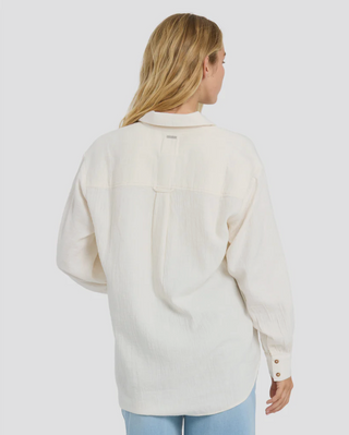 Wanderer Solid Long Sleeve Woven Top (SCS1)