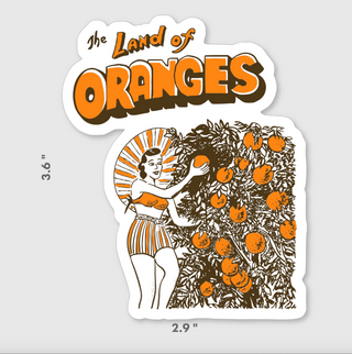 Land of Oranges Sticker