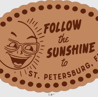 Mr. Sun Pressed Penny Sticker