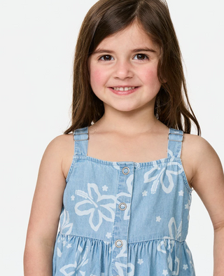 Tropical Chambray Dress - Kids