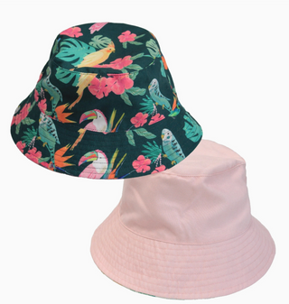 Isla Botánica Tropical Birds Reversible Bucket Hat