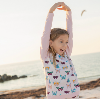 Wings of Paradise Butterflies Long Sleeve Rash Guard