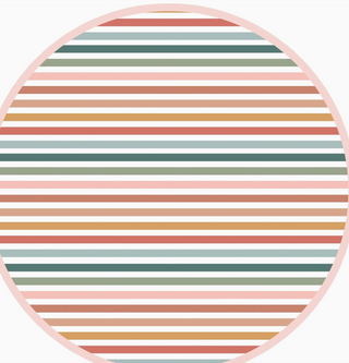 Sunset Stripes Ruffle Front One Piece Girls Swimsuit