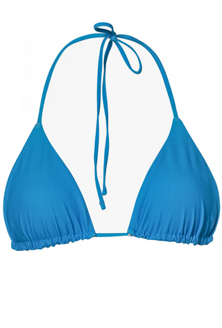 Blue Balmy Sliding Triangle Bikini Top