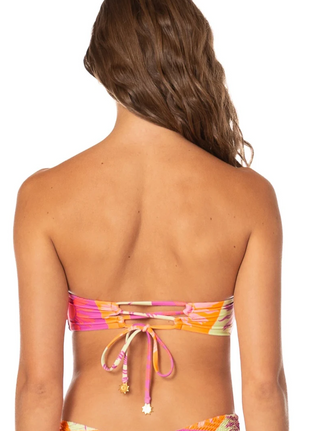 Patch Play Bryn Strapless Bandeau Bikini Top (Pastel Purple)