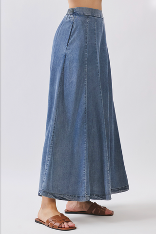 TENCEL WASHED WIDE FLOWY LEG PANTS ONLINE EXCLUSIVE