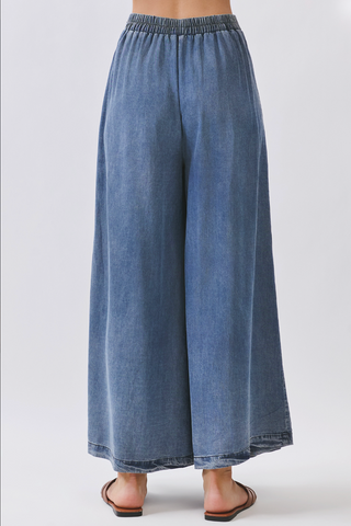 TENCEL WASHED WIDE FLOWY LEG PANTS ONLINE EXCLUSIVE