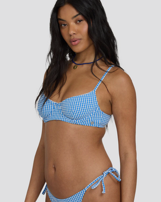 Mini Wave Check Helena Underwire Bikini Top (TRB1)
