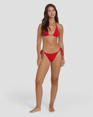 Rising Tide Tie-Side Tanga Bikini Bottoms (FIESTA RED)