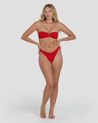 Rising Tide Skimpy Hike Bikini Bottoms (FIESTA RED)